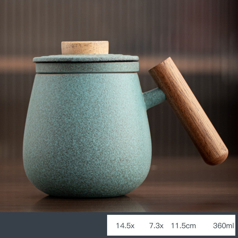Bluestone Mug with Strainer and Lid