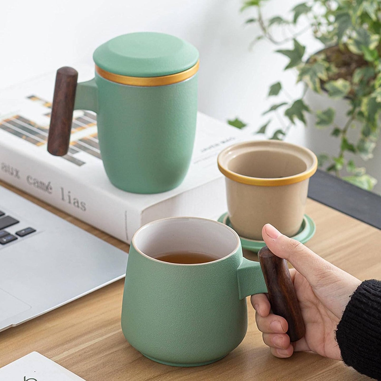 Ceramic Mug With Strainer