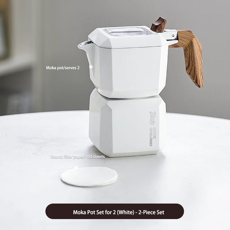 Cube Double Valve Moka Pot