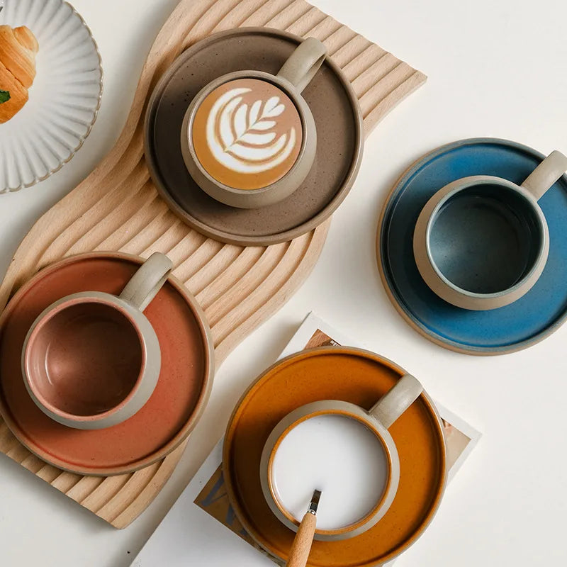 Japanese Retro Style Ceramic Mug Set