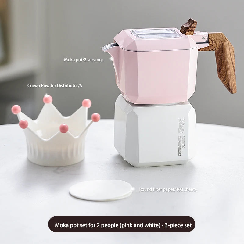 Cube Double Valve Moka Pot