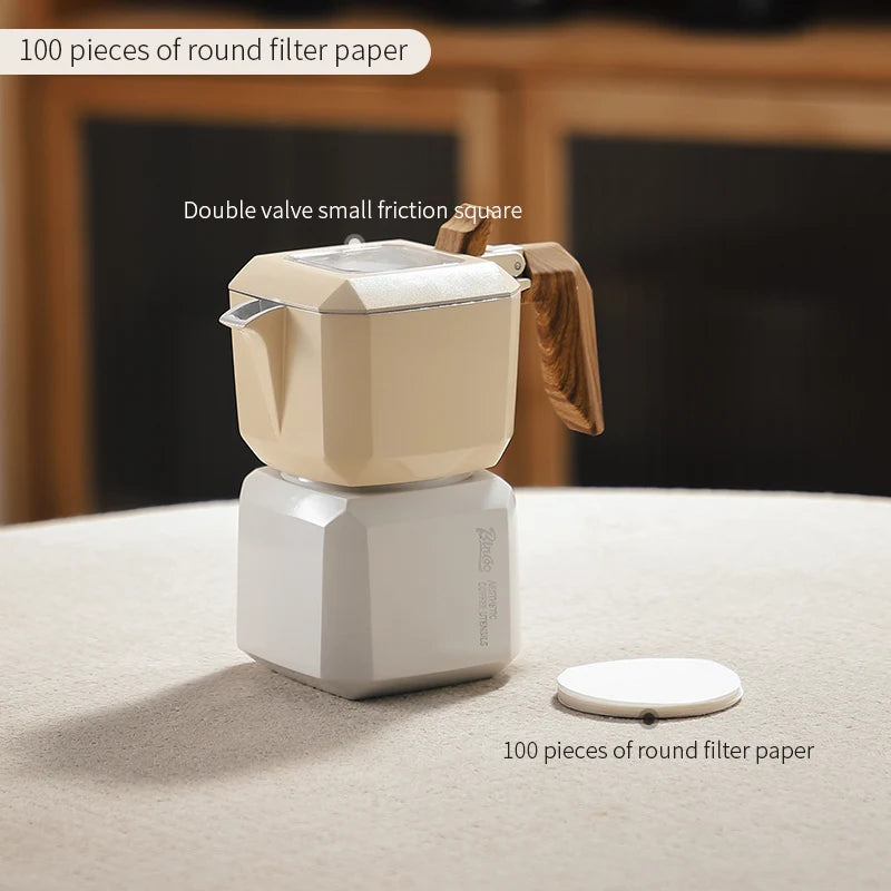 Cube Double Valve Moka Pot