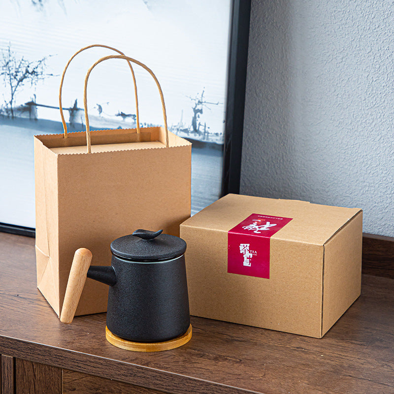 Ceramic Mug with Strainer and Lid