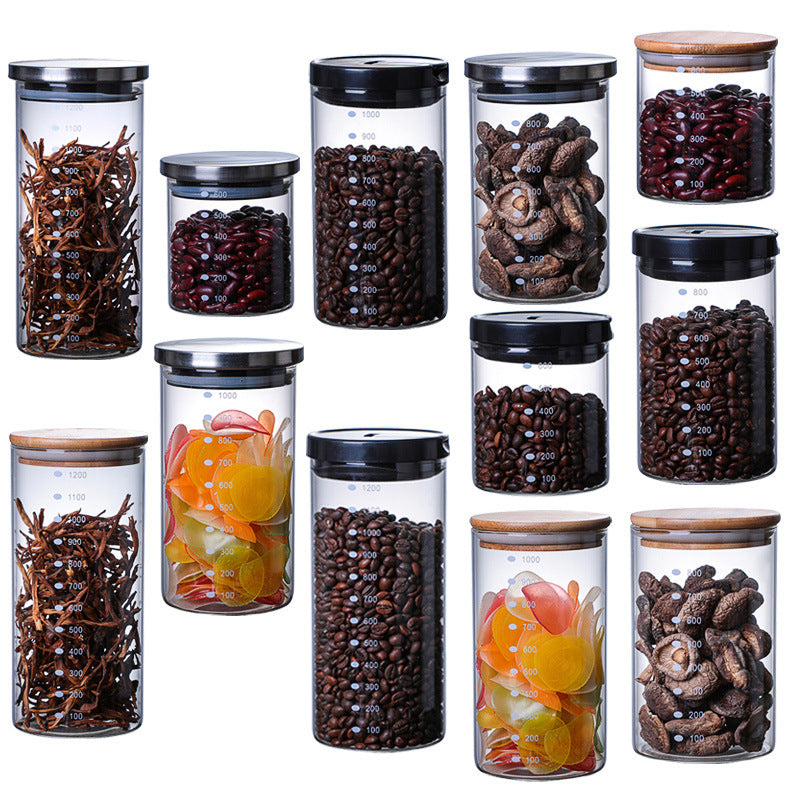 Glass Coffee and Tea Airtight Jar