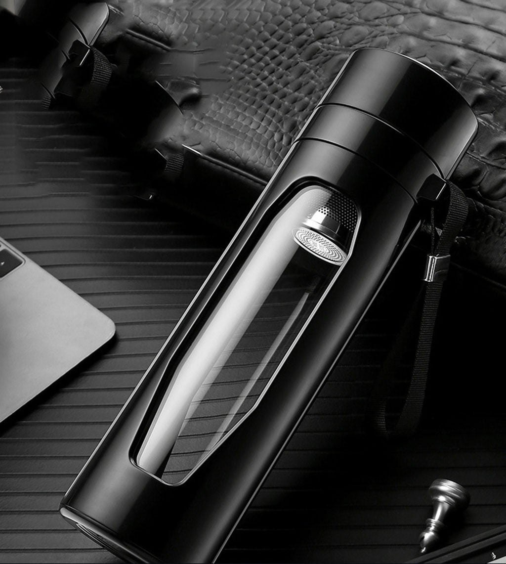 Glass Water Bottle with Tea Infuser