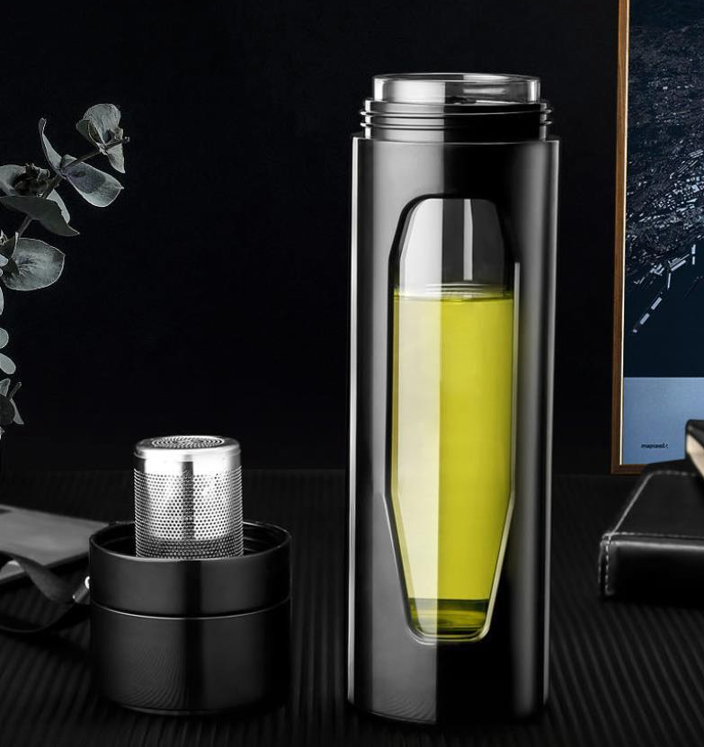 Glass Water Bottle with Tea Infuser