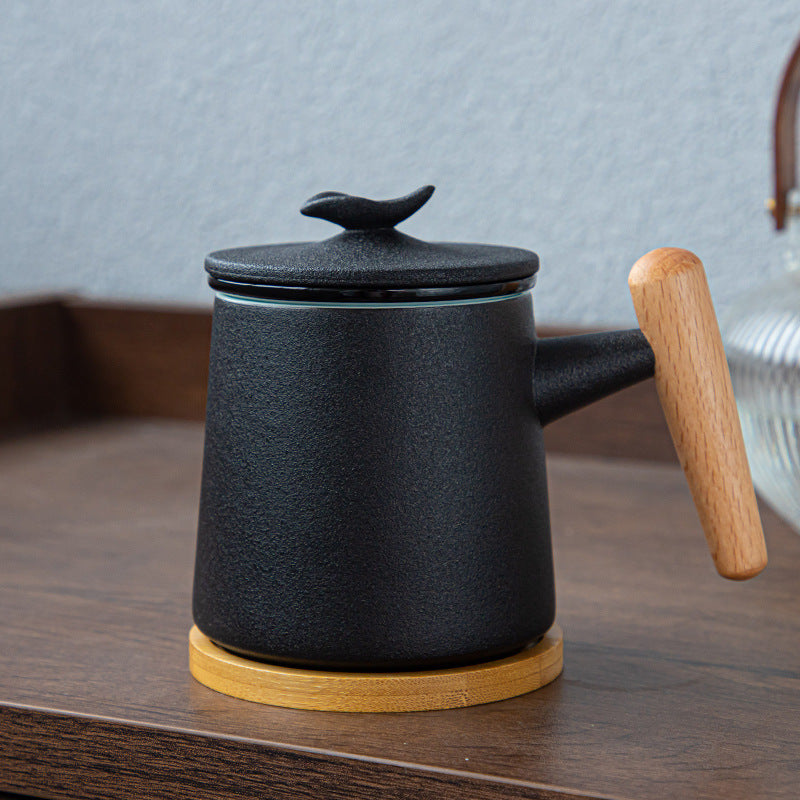 Ceramic Mug with Strainer and Lid