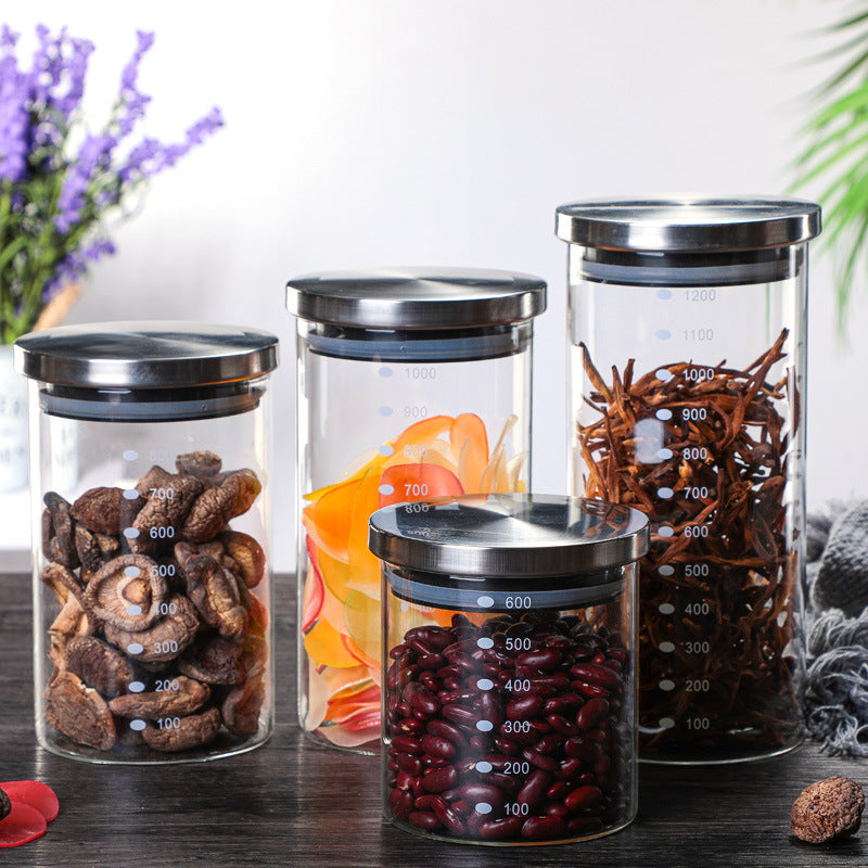 Glass Coffee and Tea Airtight Jar